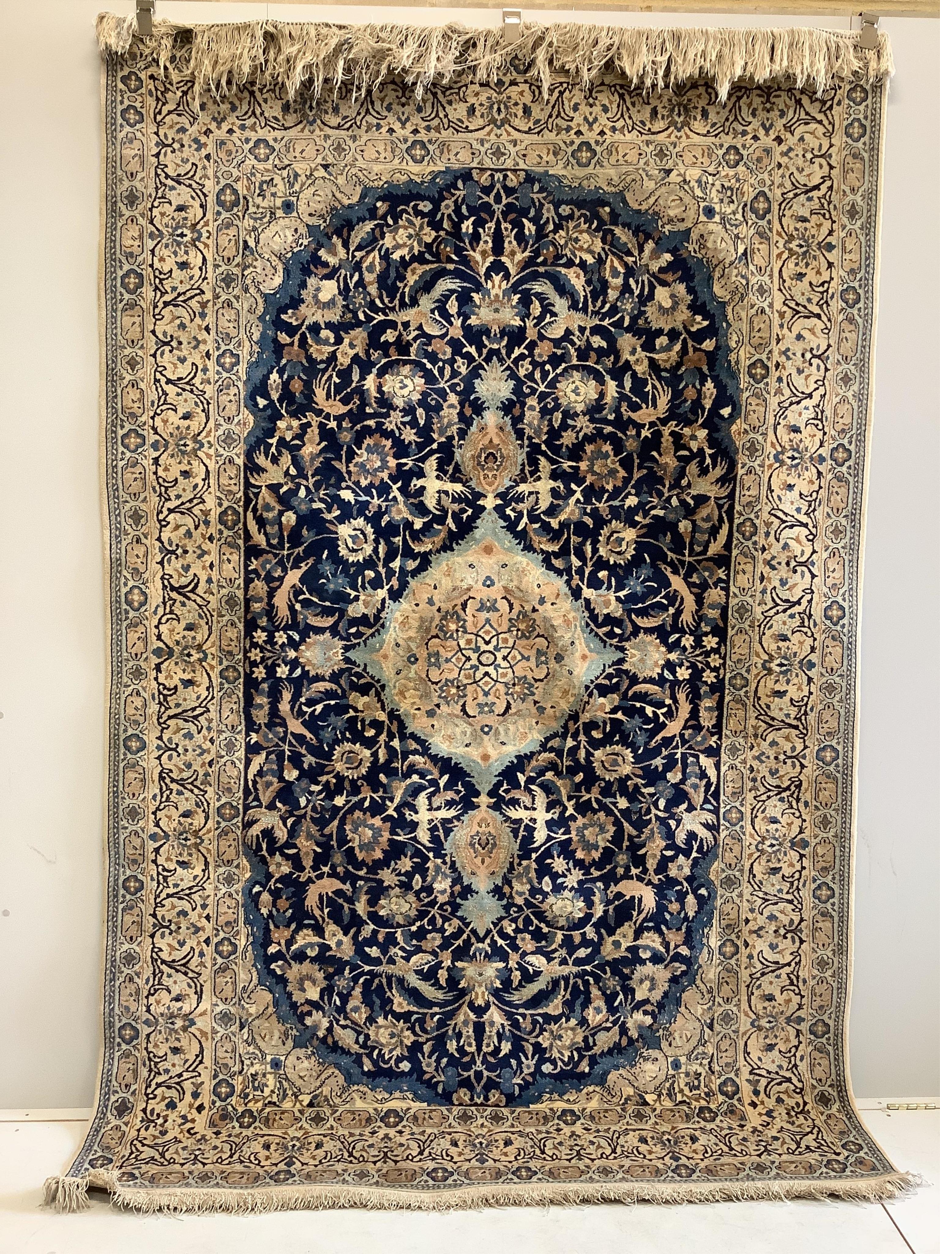 A North West Persian blue ground carpet, 260 x 168cm
